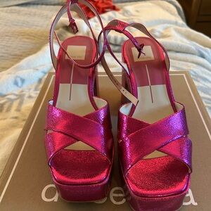 Dolce Vita Fuchsia Platform Sandals